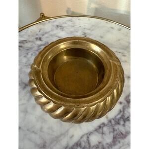 Vintage Brass Art Deco Swirl Ashtray